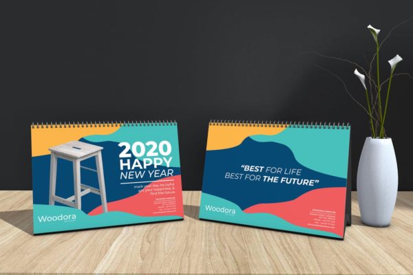 家具品牌定制2020年活页台历设计模板 Woodora Furniture Table Calendar 2020缩略图 家具品牌定制2020年活页台历设计模板 Woodora Furniture Table Calendar 2020