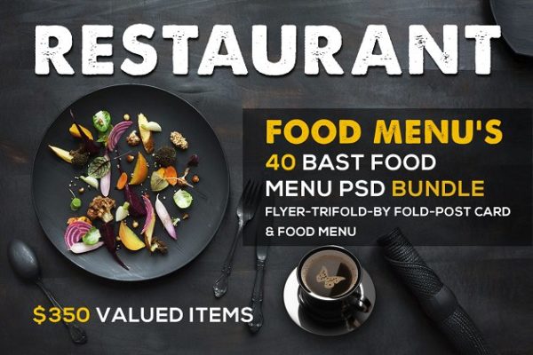 40款西式饮食菜单传单模板合集 Restaurant Menu Bundle缩略图 40款西式饮食菜单传单模板合集 Restaurant Menu Bundle