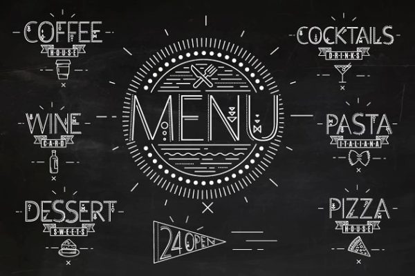 复古扁平风格酒水菜单海报模板 Flat Menu vintage缩略图 复古扁平风格酒水菜单海报模板 Flat Menu vintage