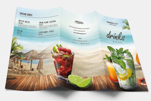 夏季饮品海滩餐厅菜单PSD模板 Summer Drinks Menu缩略图 夏季饮品海滩餐厅菜单PSD模板 Summer Drinks Menu