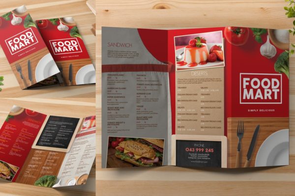 意大利餐厅三折页菜单设计PSD模板 Trifold Restaurant Menu缩略图 意大利餐厅三折页菜单设计PSD模板 Trifold Restaurant Menu