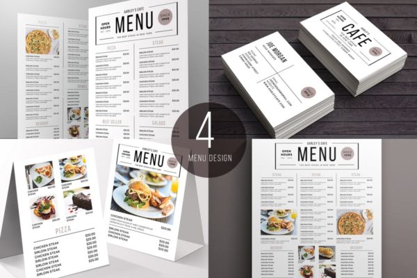 极简西式餐厅菜单设计套装 Simple Menu Pack缩略图 极简西式餐厅菜单设计套装 Simple Menu Pack