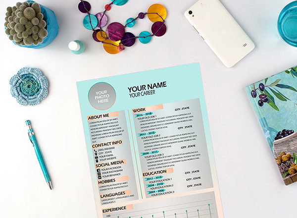 2018年简历模板 Free 2018 Resume Template缩略图 2018年简历模板 Free 2018 Resume Template