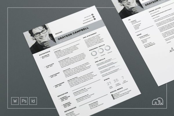 个人简历&求职信模板 Grayson – Resume/CV缩略图 个人简历&求职信模板 Grayson – Resume/CV