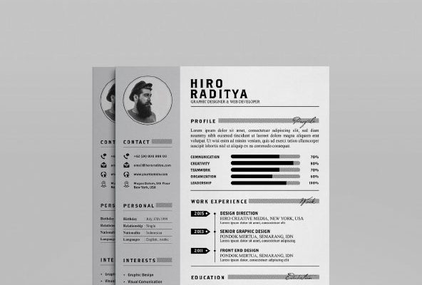 设计师简历及作品展示模板 Resume & Portfolio Template – YA