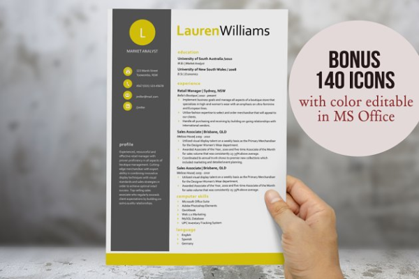橘色现代简历模板 Citrus modern resume template缩略图 橘色现代简历模板 Citrus modern resume template