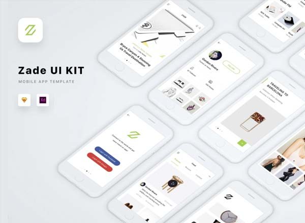 大洋岛下午茶：小清新的多功能绿色调APP UI KITS套装下载[Sketch,XD]