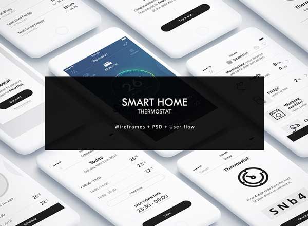 智能家居 APP UI 套件 Smart Home mobile app ui/ux缩略图 智能家居 APP UI 套件 Smart Home mobile app ui/ux