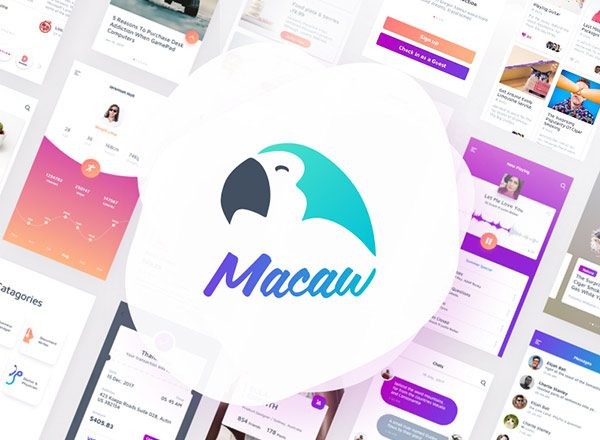 干净多彩时尚的Macaw UI Kit缩略图 干净多彩时尚的Macaw UI Kit