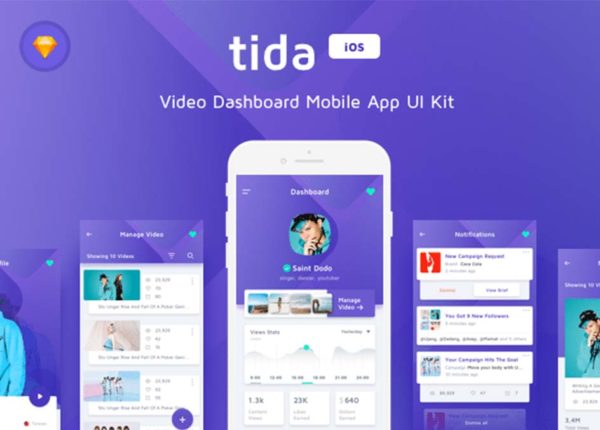 大洋岛下午茶：漂亮的媒体社交类APP UI KITS下载[sketch]