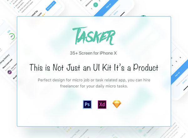 大洋岛下午茶：求职发布工作等人力资源类APP UI KITS[PSD,sketch]