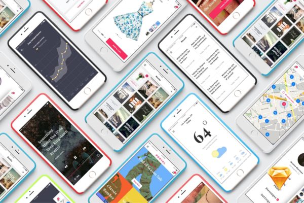 200+界面模板多用途 APP UI 套件 PORTAL UI PACK @1x FOR SKETCH APP