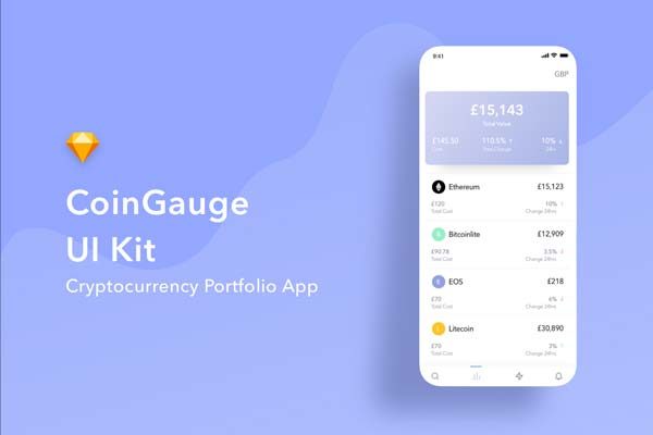 大洋岛下午茶：区块链金融数据相关的 APP UI KIT 模板套装下载 [Sketch]