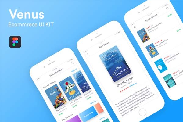 大洋岛下午茶：电子图书销售电商 APP UI KIT 模板套装下载 [fig]