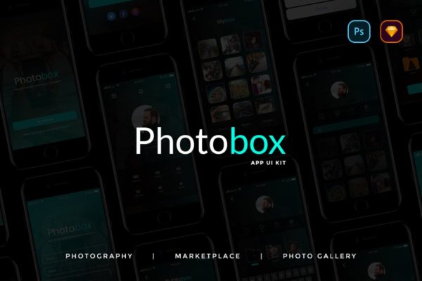 电子相册摄影师社交手机APP界面UI模板 Photobox Photography App UI KIT缩略图 电子相册摄影师社交手机APP界面UI模板 Photobox Photography App UI KIT