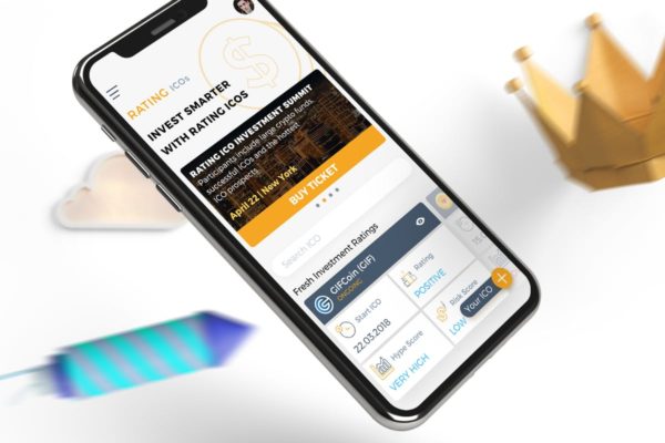ICO评级区块链主题APP应用UI模板 ICO Rating Crypto Mobile Ui – TH