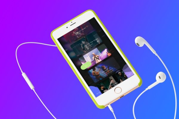 在线音乐APP应用播放列表界面模板 Music List Mobile Ui Kit