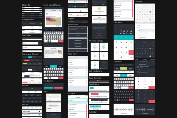 通用型手机APP应用开发UI套件库v1 Vector GUI Template. UI Kit.缩略图 通用型手机APP应用开发UI套件库v1 Vector GUI Template. UI Kit.