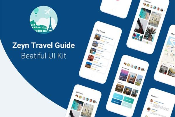 大洋岛下午茶：多功能旅行主题APP UI KIT套装Sketch模板app设计下载[Sketch,Fig,XD]