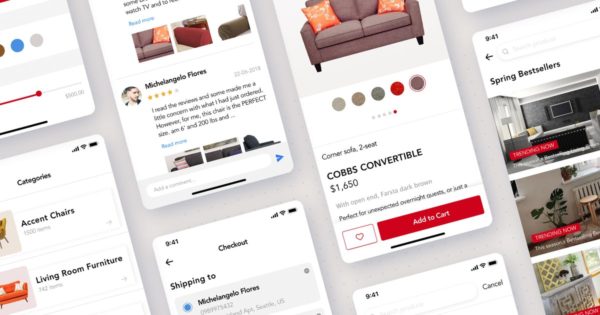 家具家居用品网上商城APP应用UI设计套件 Furniture Shop App Concept缩略图 家具家居用品网上商城APP应用UI设计套件 Furniture Shop App Concept