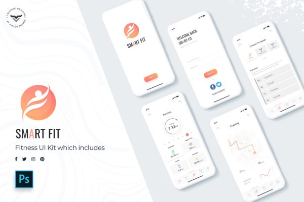 智能健身APP应用用户界面设计套件 Smart Fit Mobile App UI Kit缩略图 智能健身APP应用用户界面设计套件 Smart Fit Mobile App UI Kit