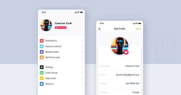 外卖订餐APP应用界面设计-用户中心 Food Delivery UI Kit – Profile screen缩略图 外卖订餐APP应用界面设计-用户中心 Food Delivery UI Kit – Profile screen