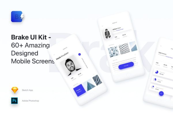 Material Design设计规范iOS应用UI设计套件 Brake UI Kit缩略图 Material Design设计规范iOS应用UI设计套件 Brake UI Kit