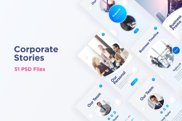 企业品牌宣传H5页面设计模板合集 Corporate Instagram缩略图 企业品牌宣传H5页面设计模板合集 Corporate Instagram