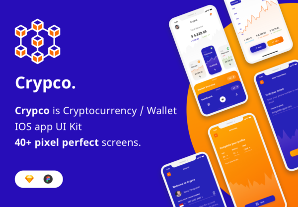 大洋岛下午茶：加密货币多功能金融 UI Kit[Sketch,fig]