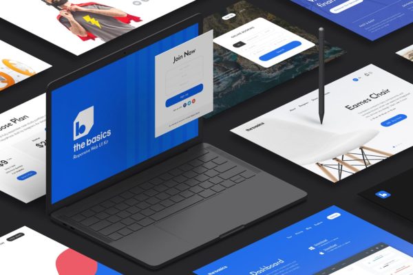 网站设计项目启动UI基础套件 The Basics Web UI Kit