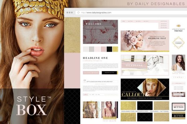 时尚主题博客PSD模板 StyleBox Blog Graphics/Website Kit 1缩略图 时尚主题博客PSD模板 StyleBox Blog Graphics/Website Kit 1