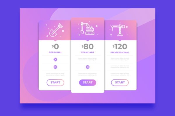 互联网产品服务价格表设计模板 Pricing Table.01缩略图 互联网产品服务价格表设计模板 Pricing Table.01