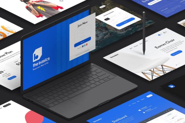 80+现代创意网站设计UI套件 The Basics Web UI Kit缩略图 80+现代创意网站设计UI套件 The Basics Web UI Kit