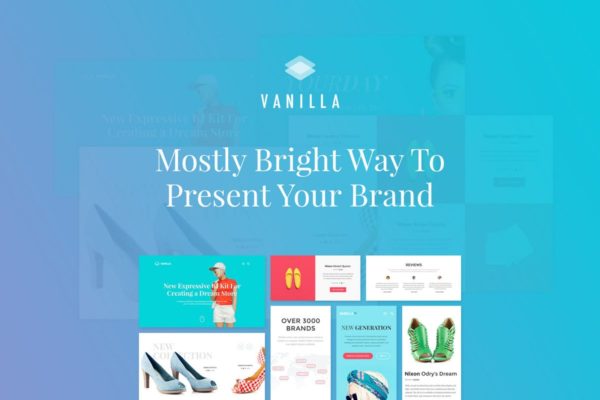 时尚潮牌网站设计UI界面 Vanilla UI Kit