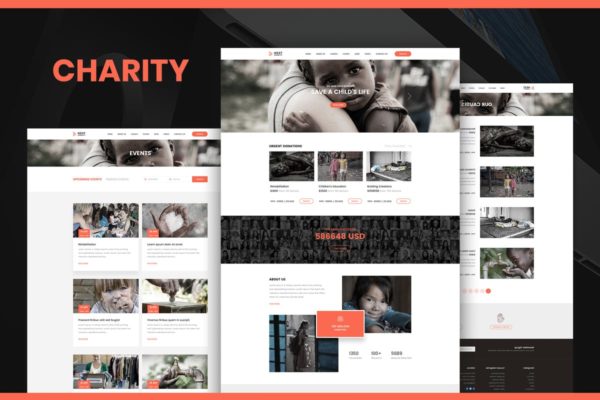 非营利组织慈善基金网站PSD模板 Charity and Donation Fund Volunteer NGO Template缩略图 非营利组织慈善基金网站PSD模板 Charity and Donation Fund Volunteer NGO Template