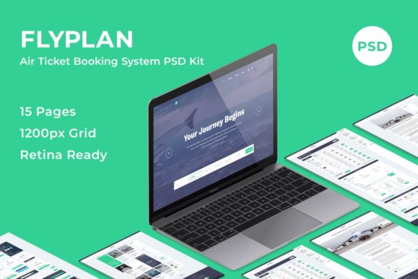 机票在线预订系统PSD网站模板 FlyPlan – Air Ticket Booking System PSD Kit缩略图 机票在线预订系统PSD网站模板 FlyPlan – Air Ticket Booking System PSD Kit
