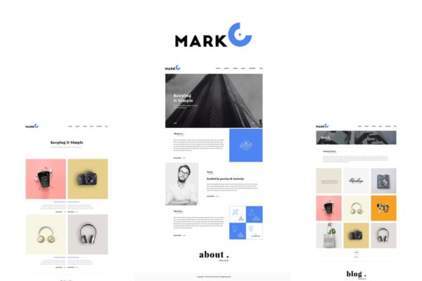 创意设计作品展示设计师网站设计PSD模板 MarkO缩略图 创意设计作品展示设计师网站设计PSD模板 MarkO