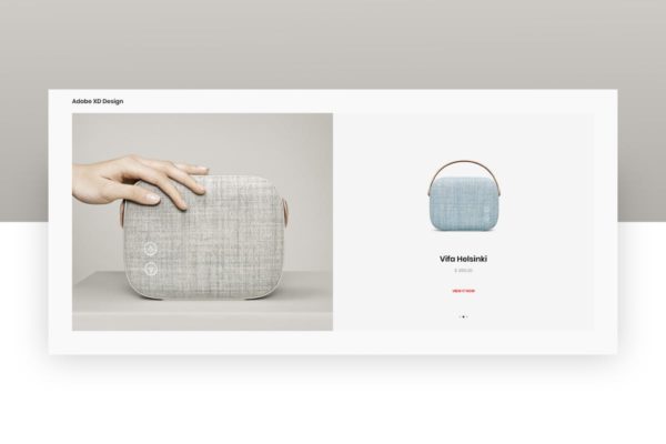 电商网站极简主义风格单品展示UI模板 for XD eCommerce Shop Item – Adobe XD