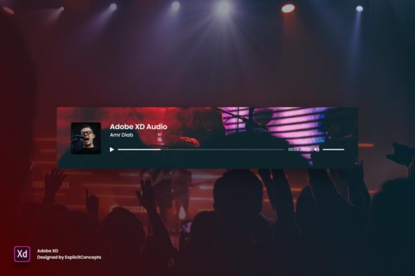 音频播放器小部件窗口网站设计素材 Audio Player Widget – Adobe XD缩略图 音频播放器小部件窗口网站设计素材 Audio Player Widget – Adobe XD