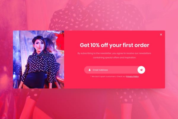 电商网站促销弹窗广告UI设计模板 for XD eCommerce Popup – Adobe XD