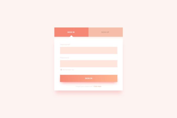 简约风网站注册登陆表单UI模板 ADL – Login Screen.01缩略图 简约风网站注册登陆表单UI模板 ADL – Login Screen.01