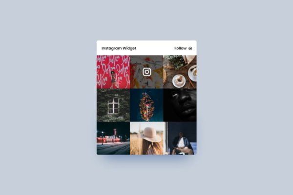 Instagram图片社交图片展示小挂件窗口设计 Instagram Widget – Adobe XD缩略图 Instagram图片社交图片展示小挂件窗口设计 Instagram Widget – Adobe XD