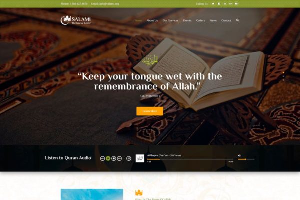 宗教类网站社区论坛网站设计模板 Salami – Islamic Center & Forum缩略图 宗教类网站社区论坛网站设计模板 Salami – Islamic Center & Forum