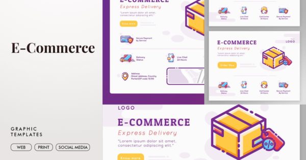 高品质电商网站网上商城设计UI素材 E-Commerce graphic templates and landing page缩略图 高品质电商网站网上商城设计UI素材 E-Commerce graphic templates and landing page