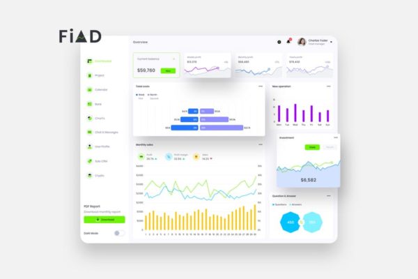 网贷交易平台后台数据统计界面设计模板v9 FiAD Finance Dashboard Ui Light – P缩略图 网贷交易平台后台数据统计界面设计模板v9 FiAD Finance Dashboard Ui Light – P