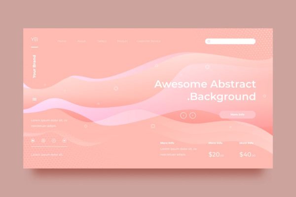 抽象波浪巨幅背景网站首页设计模板 SRTP – Abstract Background.40缩略图 抽象波浪巨幅背景网站首页设计模板 SRTP – Abstract Background.40