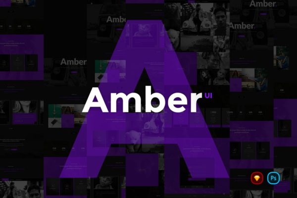 现代简约创意网站UI设计套件 Amber UI Kit缩略图 现代简约创意网站UI设计套件 Amber UI Kit