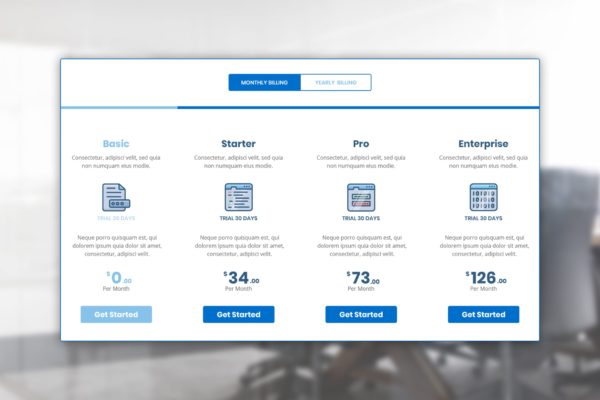 在线工具多套餐订阅服务价格表单UI设计模板 Pricing Table缩略图 在线工具多套餐订阅服务价格表单UI设计模板 Pricing Table