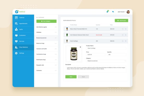 互联网+医院CRM系统后台药物管理界面UI设计PSD模板 Shop Medicine – CRM booking Web-based UI design缩略图 互联网+医院CRM系统后台药物管理界面UI设计PSD模板 Shop Medicine – CRM booking Web-based UI design