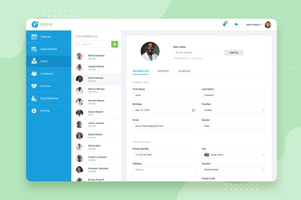 互联网+医院CRM系统后台医生职员管理界面UI设计PSD模板 Staffs – CRM booking Web-based UI design缩略图 互联网+医院CRM系统后台医生职员管理界面UI设计PSD模板 Staffs – CRM booking Web-based UI design